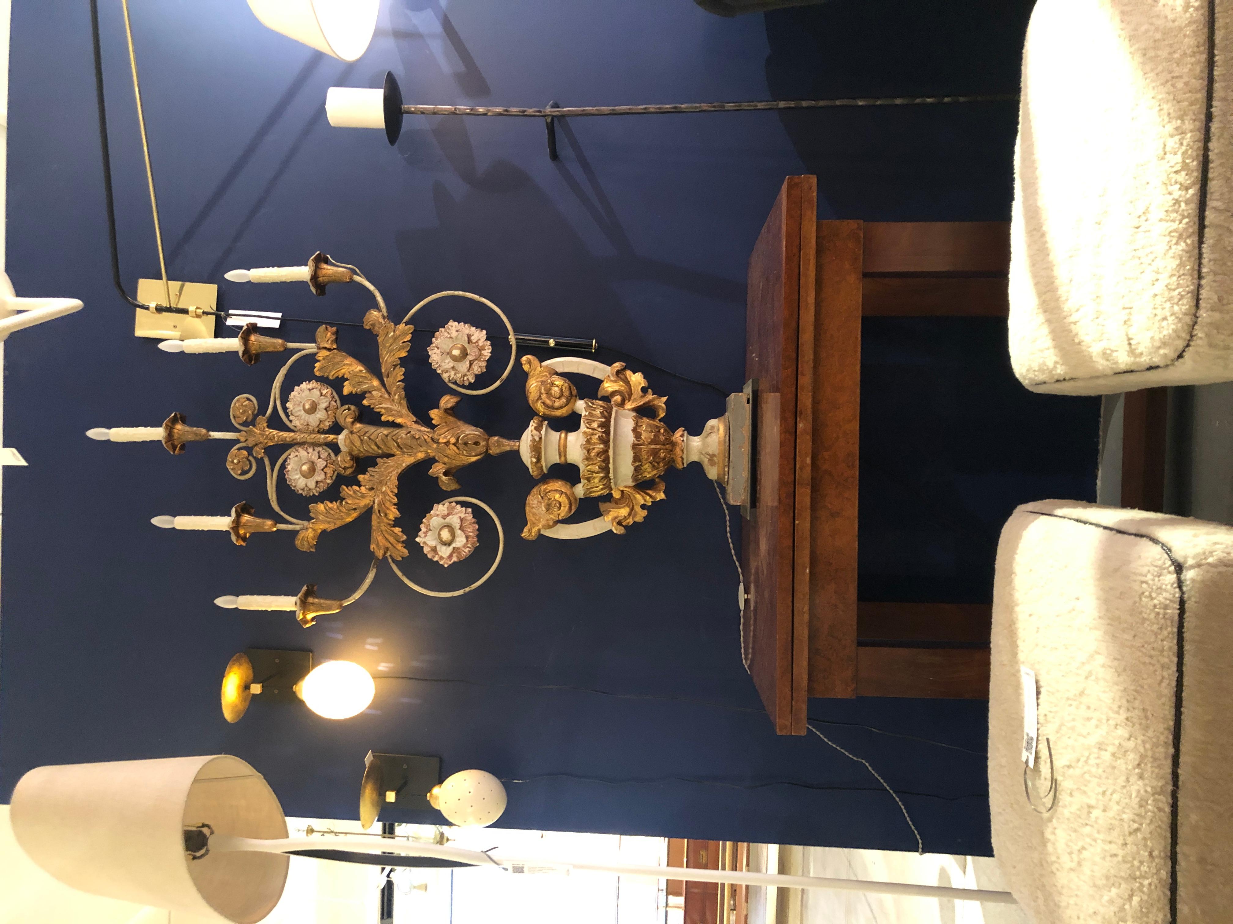 Neoclassical 19th Century Candelabra Table Lamp For Sale