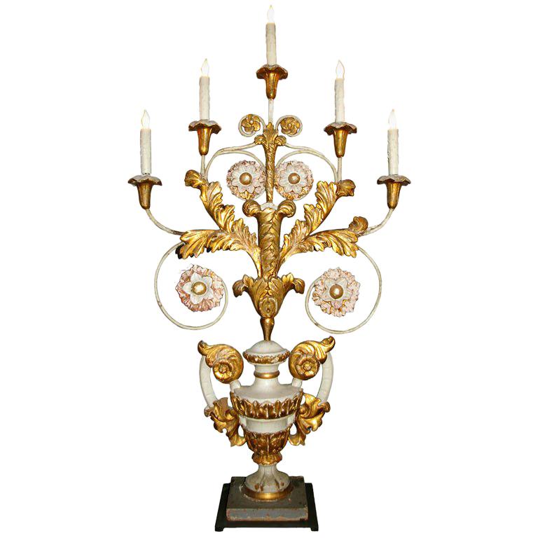 19th Century Candelabra Table Lamp