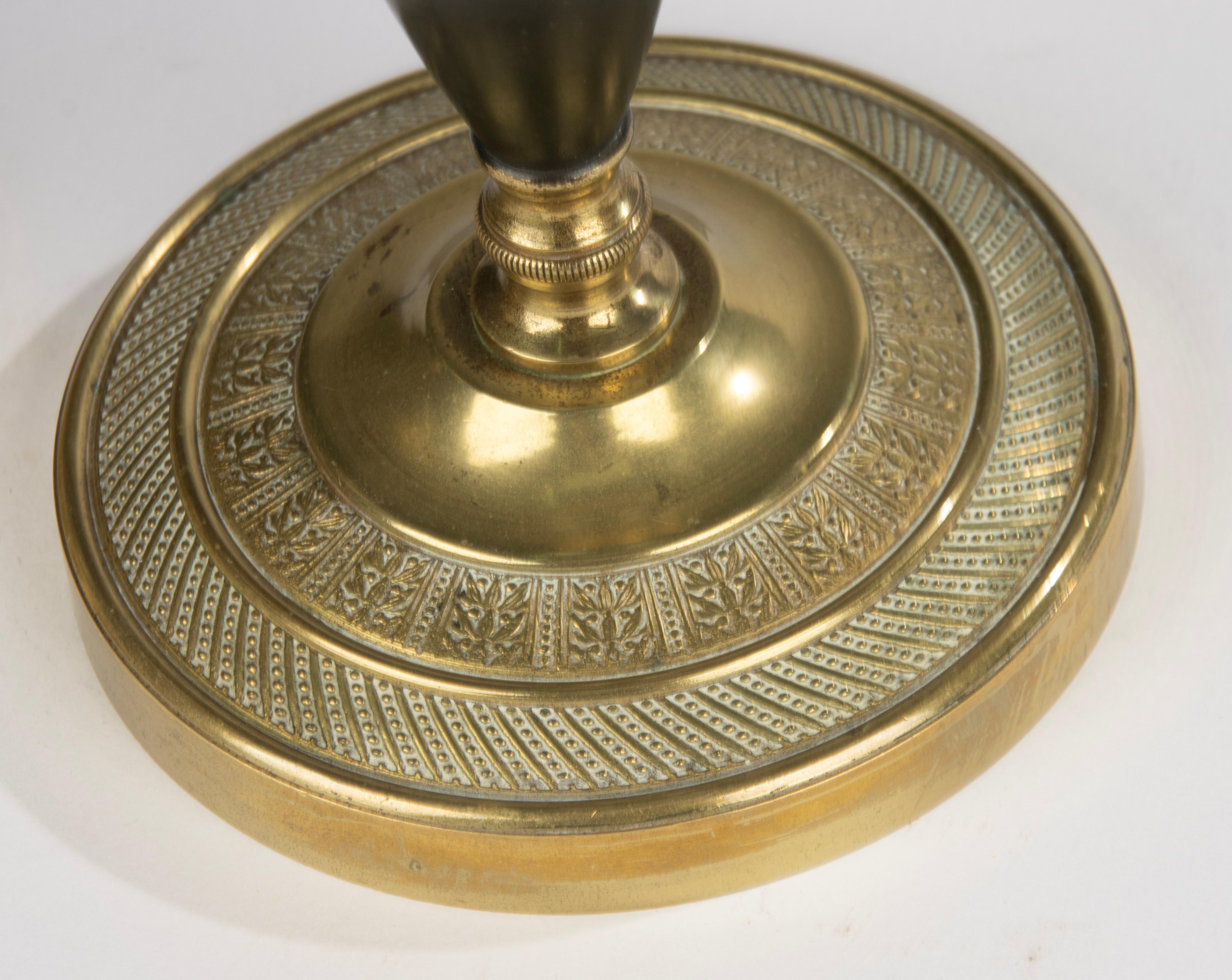 19th Century Candlesticks - Empire Style - Gilded and Patinated Bronze - France in vendita 11