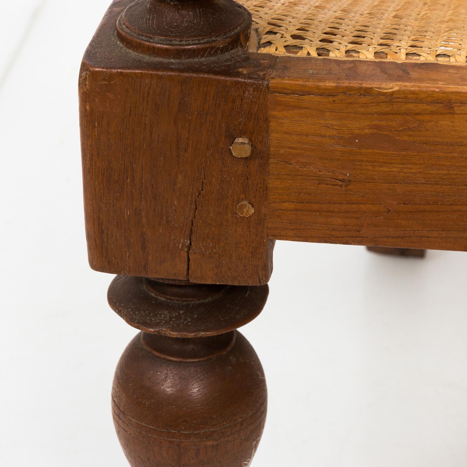 19th Century Caned Plantation Chair 1