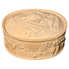 19th Century Caneware Game Pie Dish