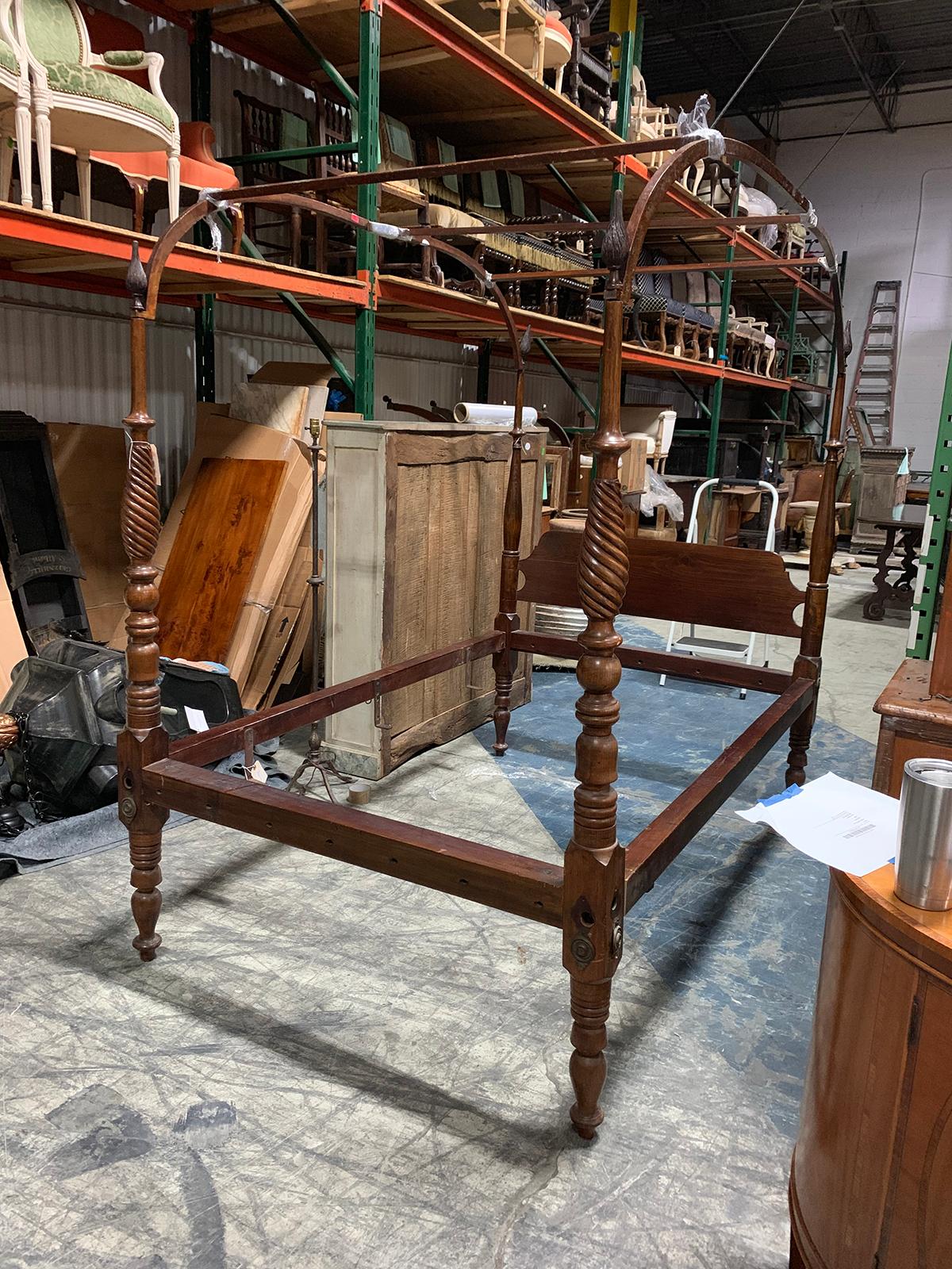 Wood 19th Century Canopy Bed