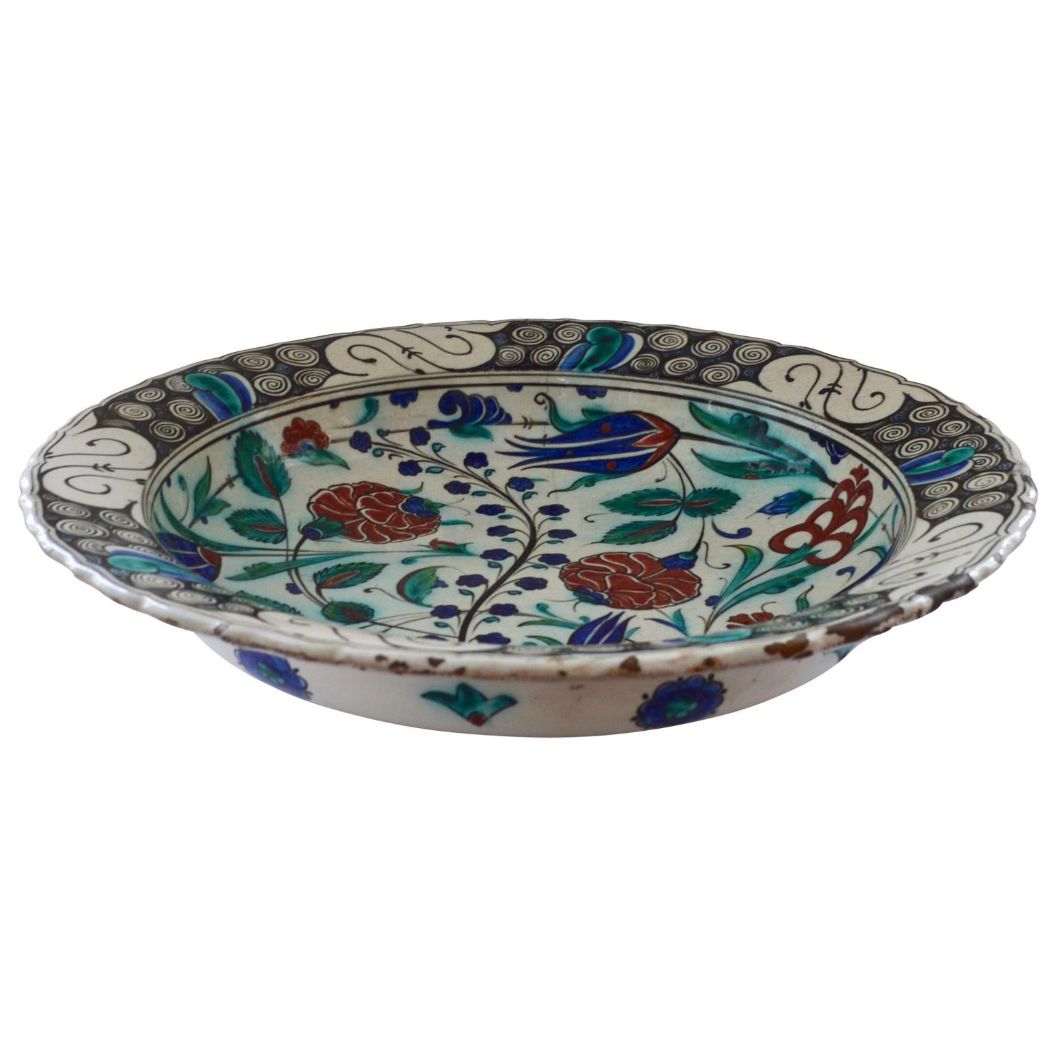 Large 19th Century Italian Iznik Style Faience Charger, By Ulisse Cantagalli of Florence Italy

Provenance: From the Collection of Danish Supreme Court Advocates H.H. Bruun and Jonas Bruun's .

19th Century Cantagalli Iznik charger with floral