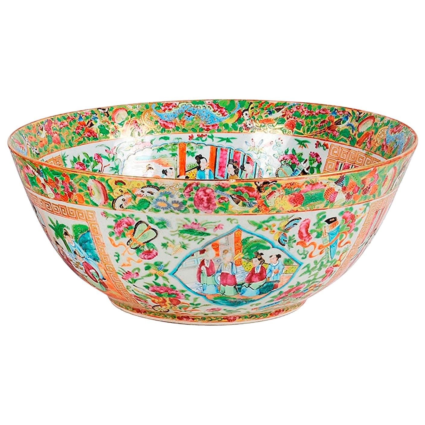 19th Century Cantonese / Rose Medallion Bowl