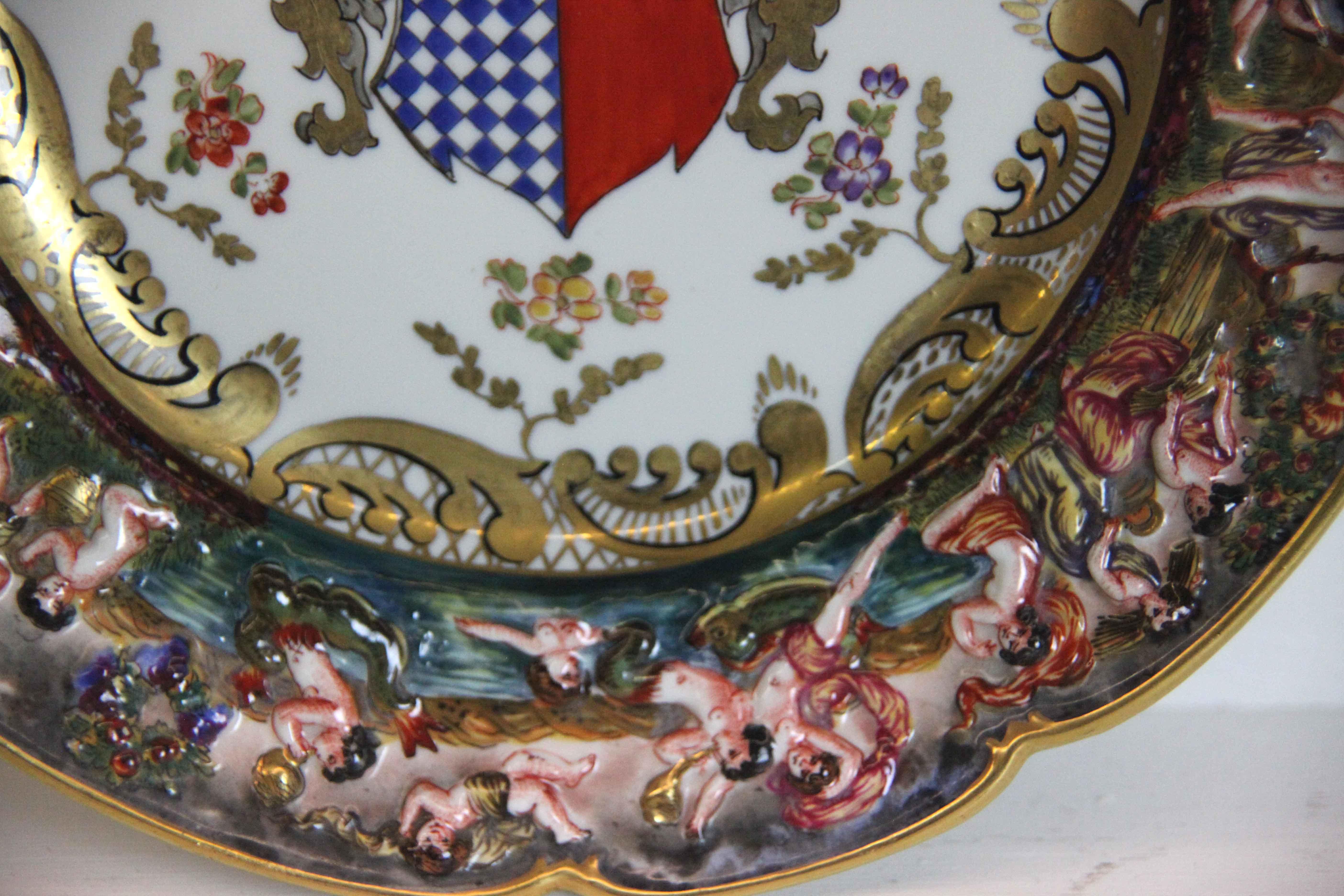 Italian 19th Century Capodimonte Plate