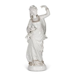 19th Century Capodimonte White Porcelain Figures, c.1890