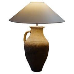 20th Century Ceramic Amphora Table Lamp – Vintage Handcrafted Lighting