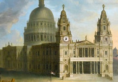 19th Century Capriccio Jeremias August Urlaub Clock Picture Germany