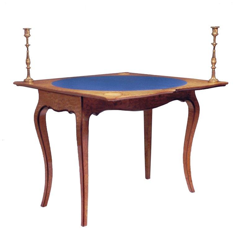 19th Century Card Table by Holland & Sons, Hungarian Ash and Purple Heart For Sale