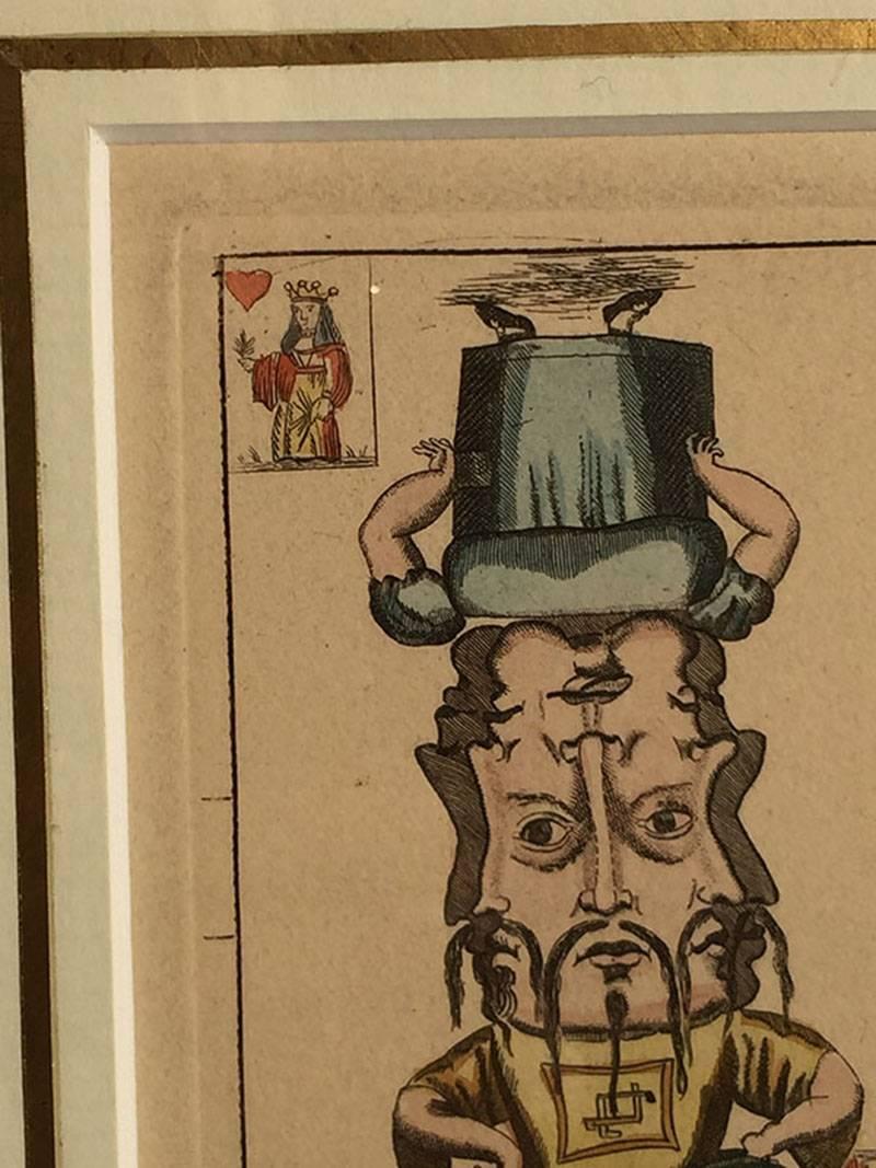 Gravé Cartes à jouer caricaturales du 19e siècle en vente