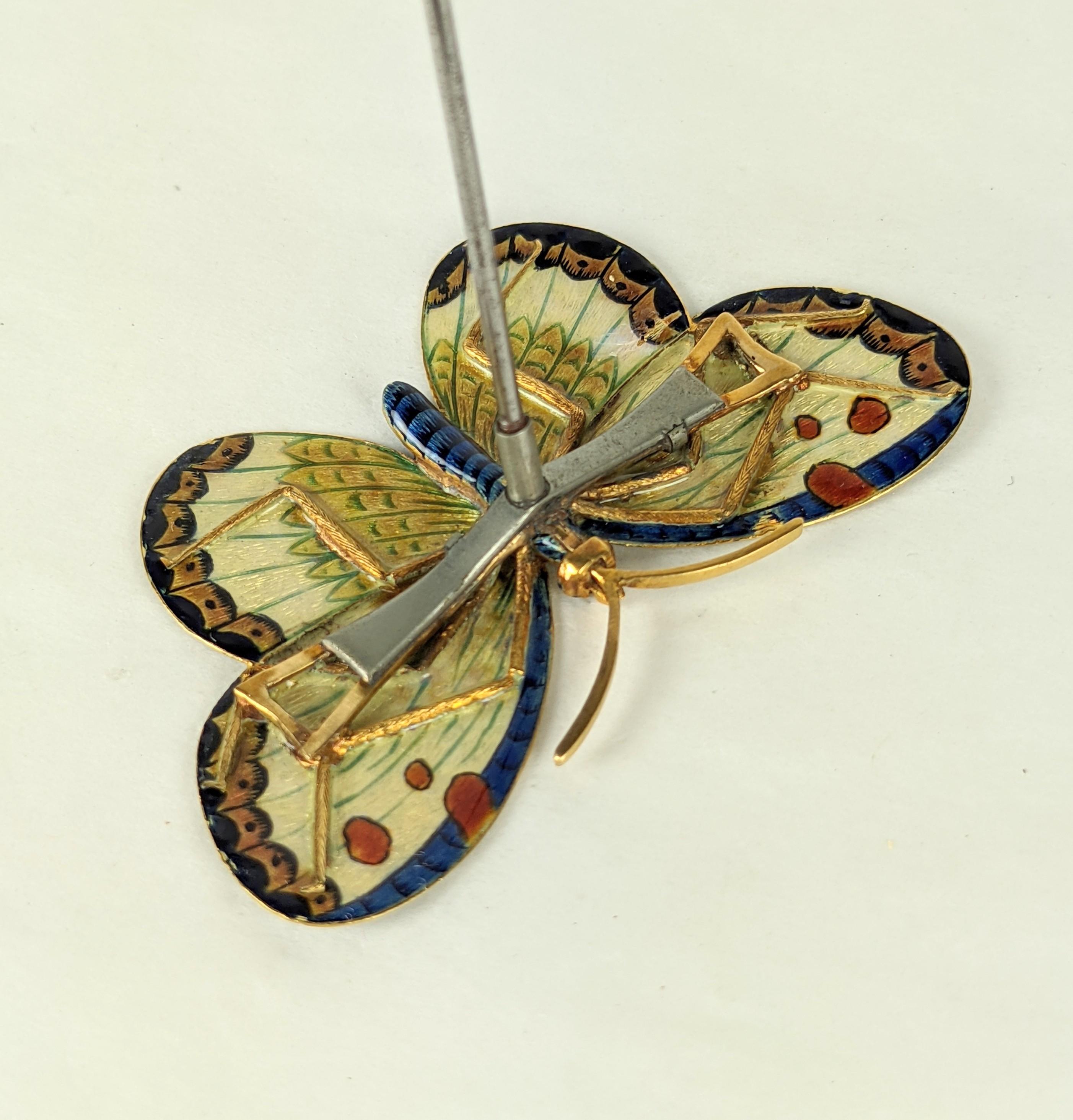 19th Century Carlo Guiliano Enamel Butterfly For Sale 2