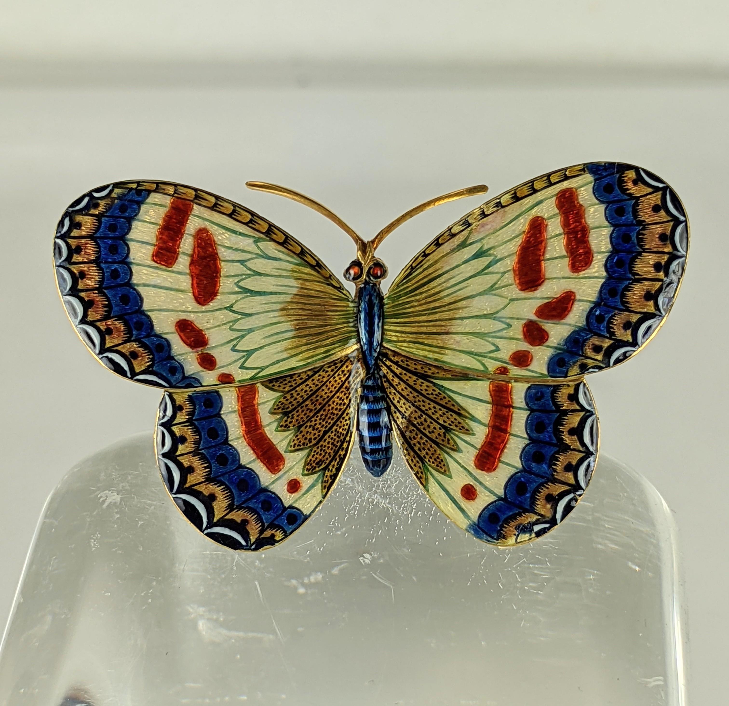 19th Century Carlo Guiliano Enamel Butterfly For Sale 4