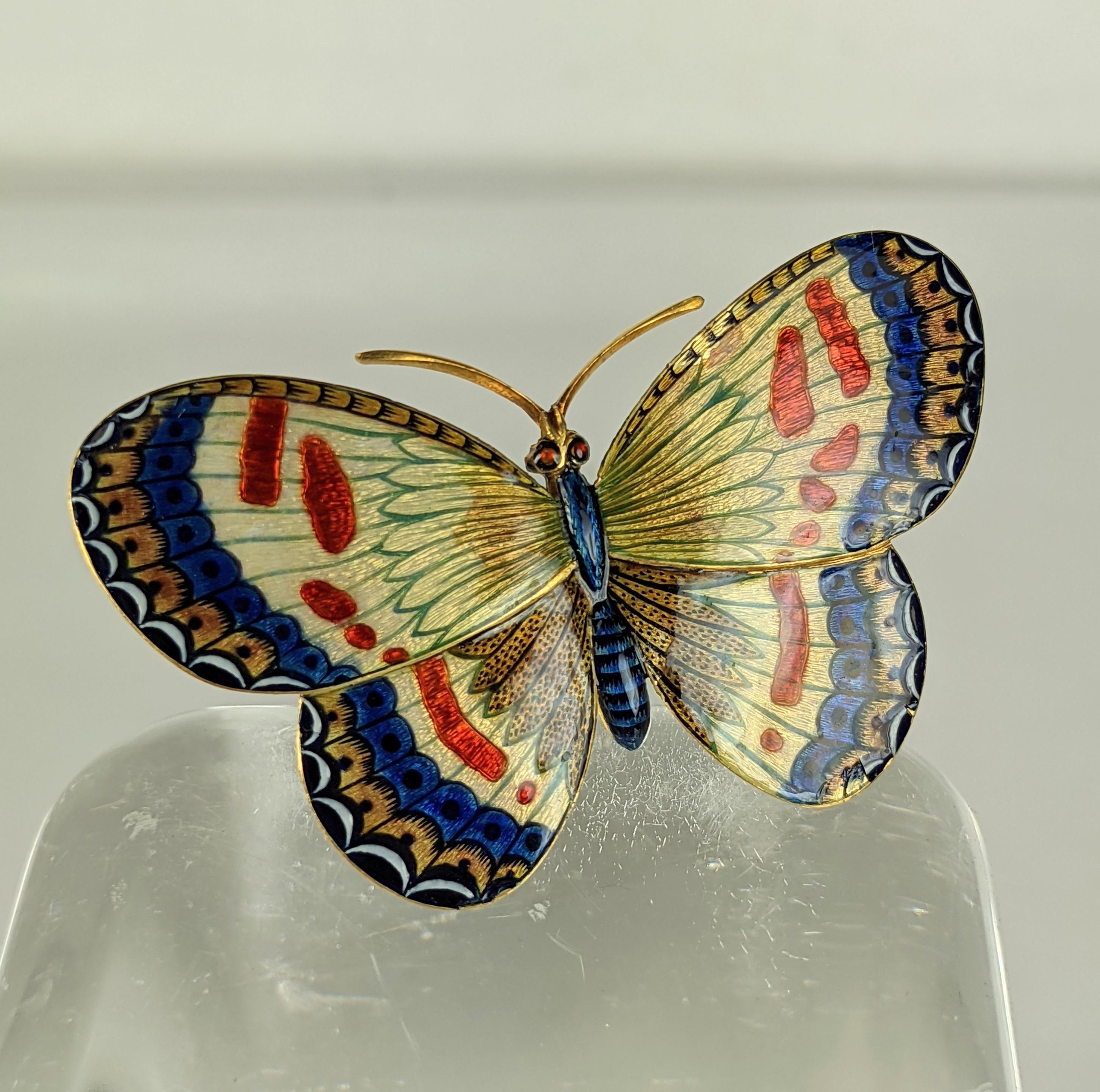 19th Century Carlo Guiliano Enamel Butterfly For Sale 5