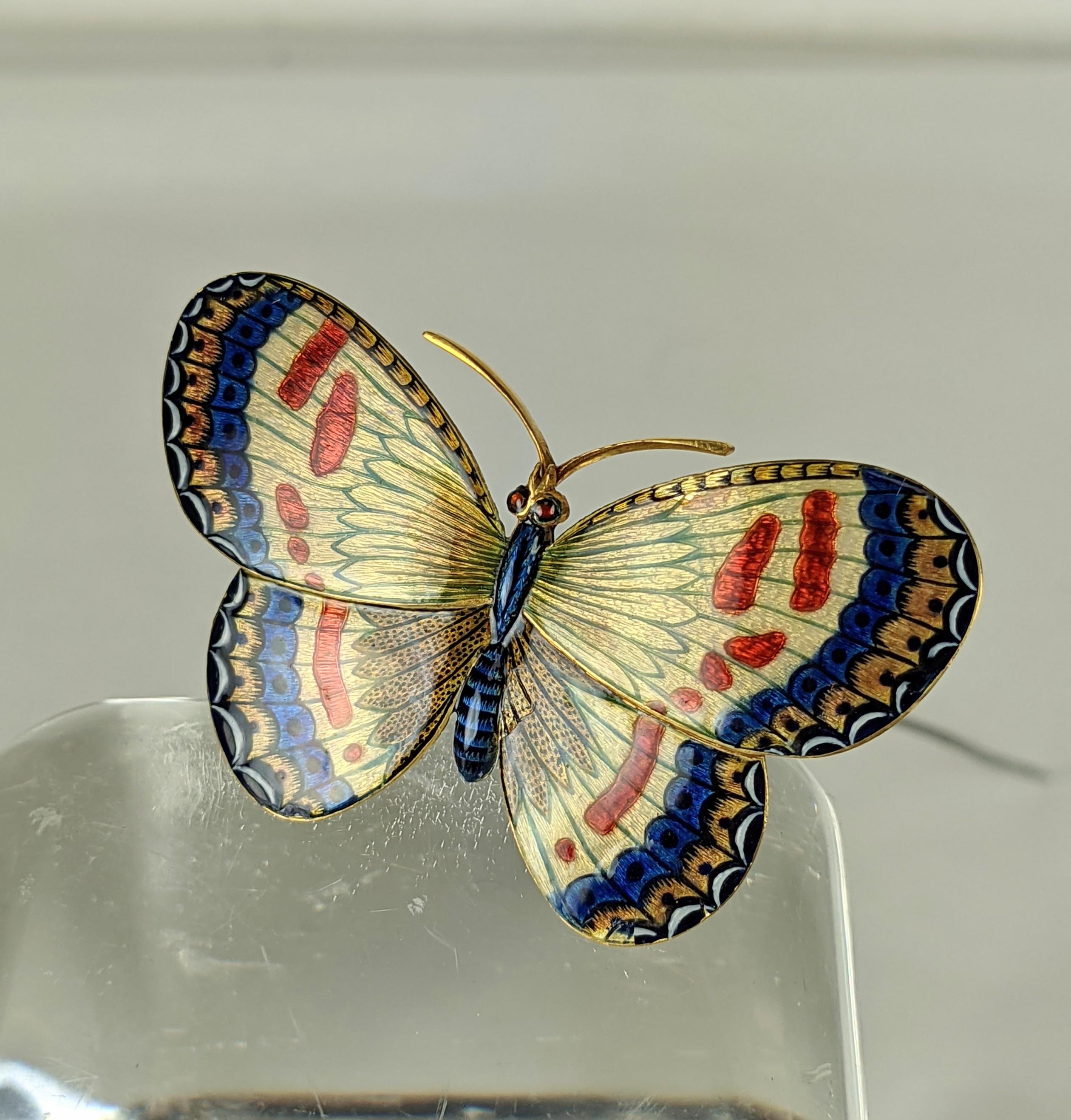 19th Century Carlo Guiliano Enamel Butterfly For Sale 6