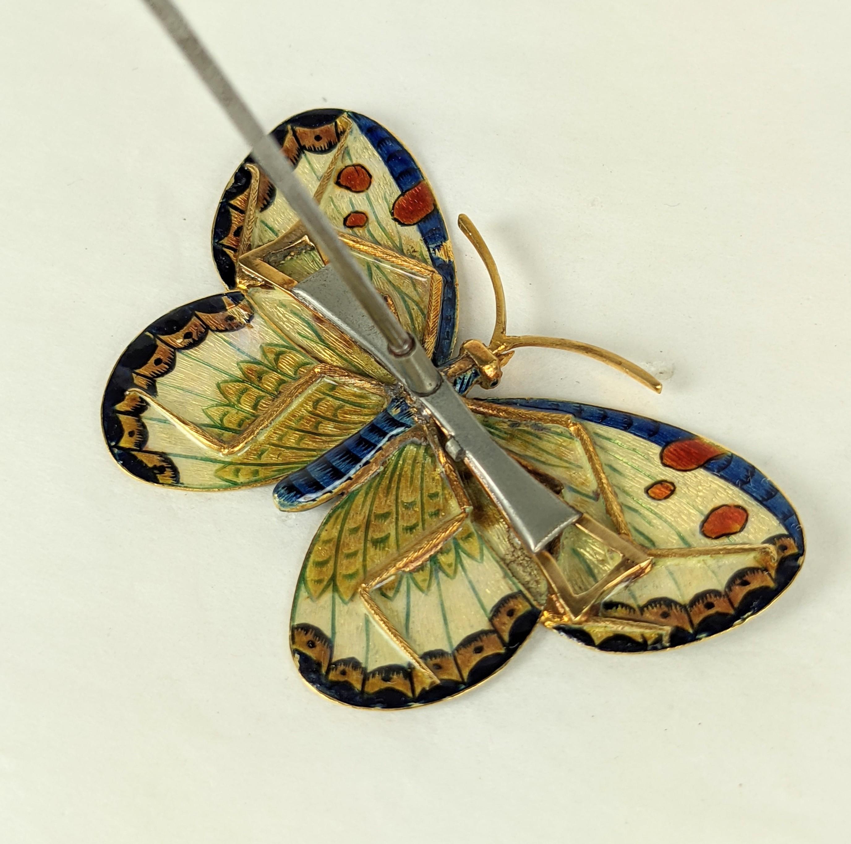 19th Century Carlo Guiliano Enamel Butterfly For Sale 1