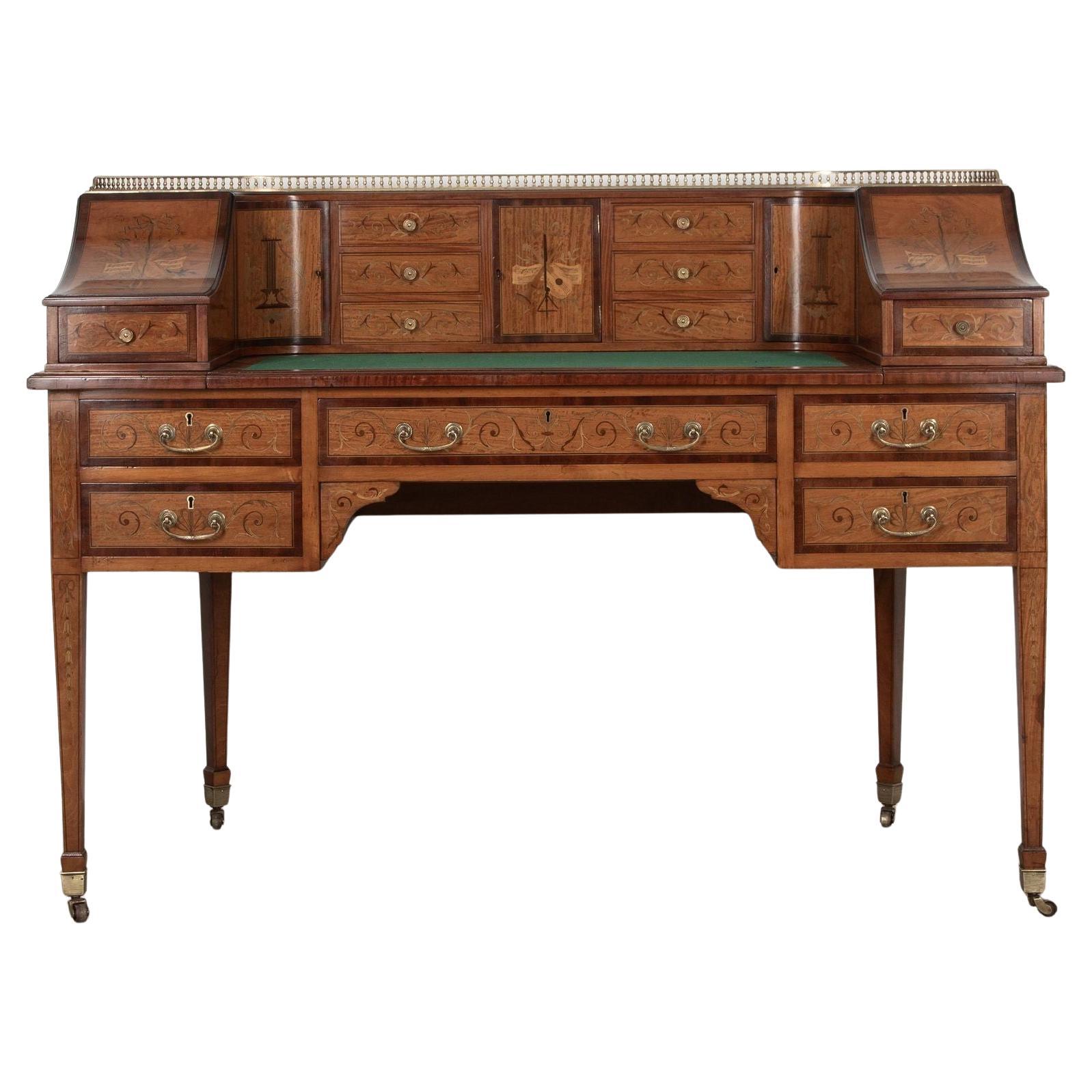 Bureau Carlton House en bois de citronnier du 19ème siècle