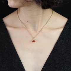19th Century Carnelian 18 Karat Yellow Gold Stamp Pendant