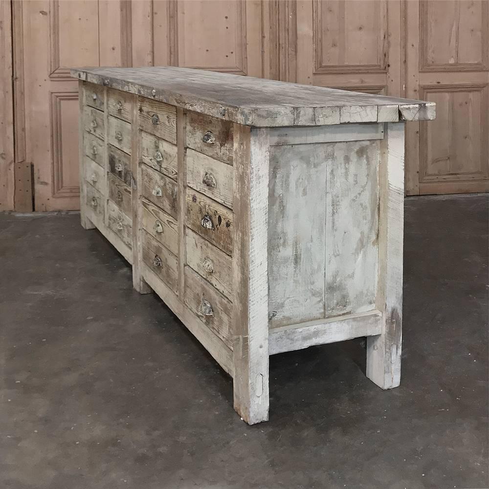 19th Century Carpenter's Workbench with Drawers 3