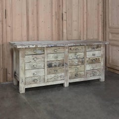 19th Century Carpenter's Workbench with Drawers