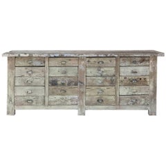 Used 19th Century Carpenter's Workbench with Drawers