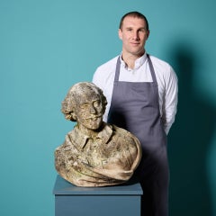 19th Century Carrara Marble Bust of William Shakespeare