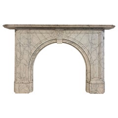 19th Century Carrara Marble Fireplace