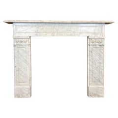 19th Century Carrara Marble Fireplace Mantel