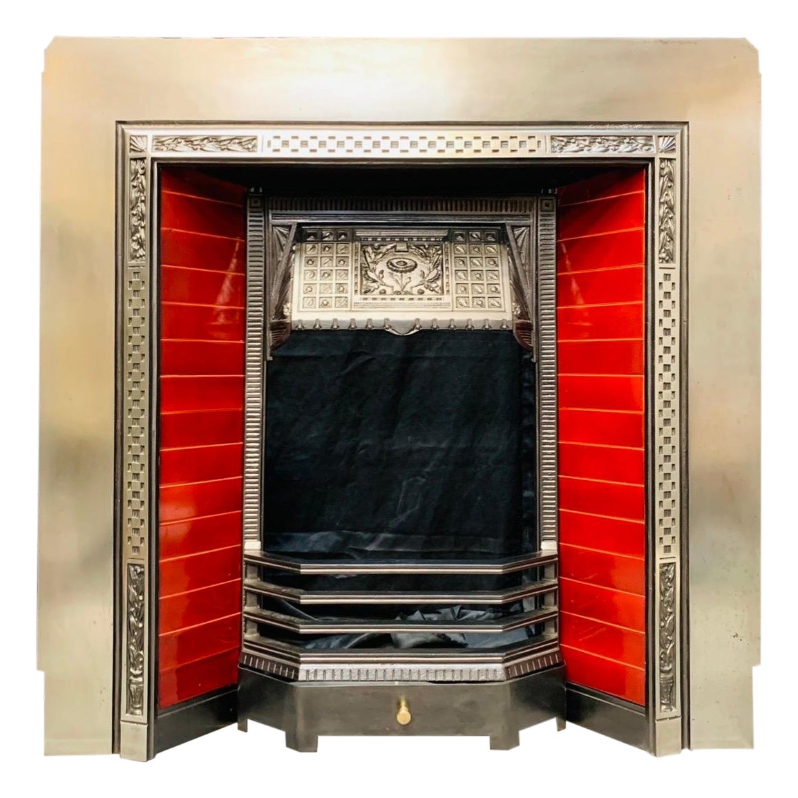 Chimenea de hierro fundido Carron of Falkirk del siglo XIX. en venta