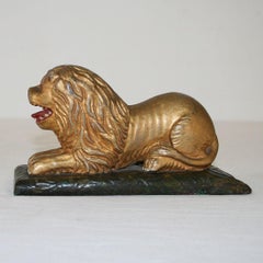 19th Century Carved and Gilded Lion from a Frisian Ships Rudder