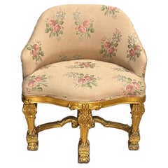 19th Century Carved And Gilt Vanity Chair