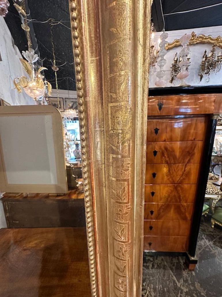 French 19th Century Carved and Giltwood Louis Philippe Mirror For Sale