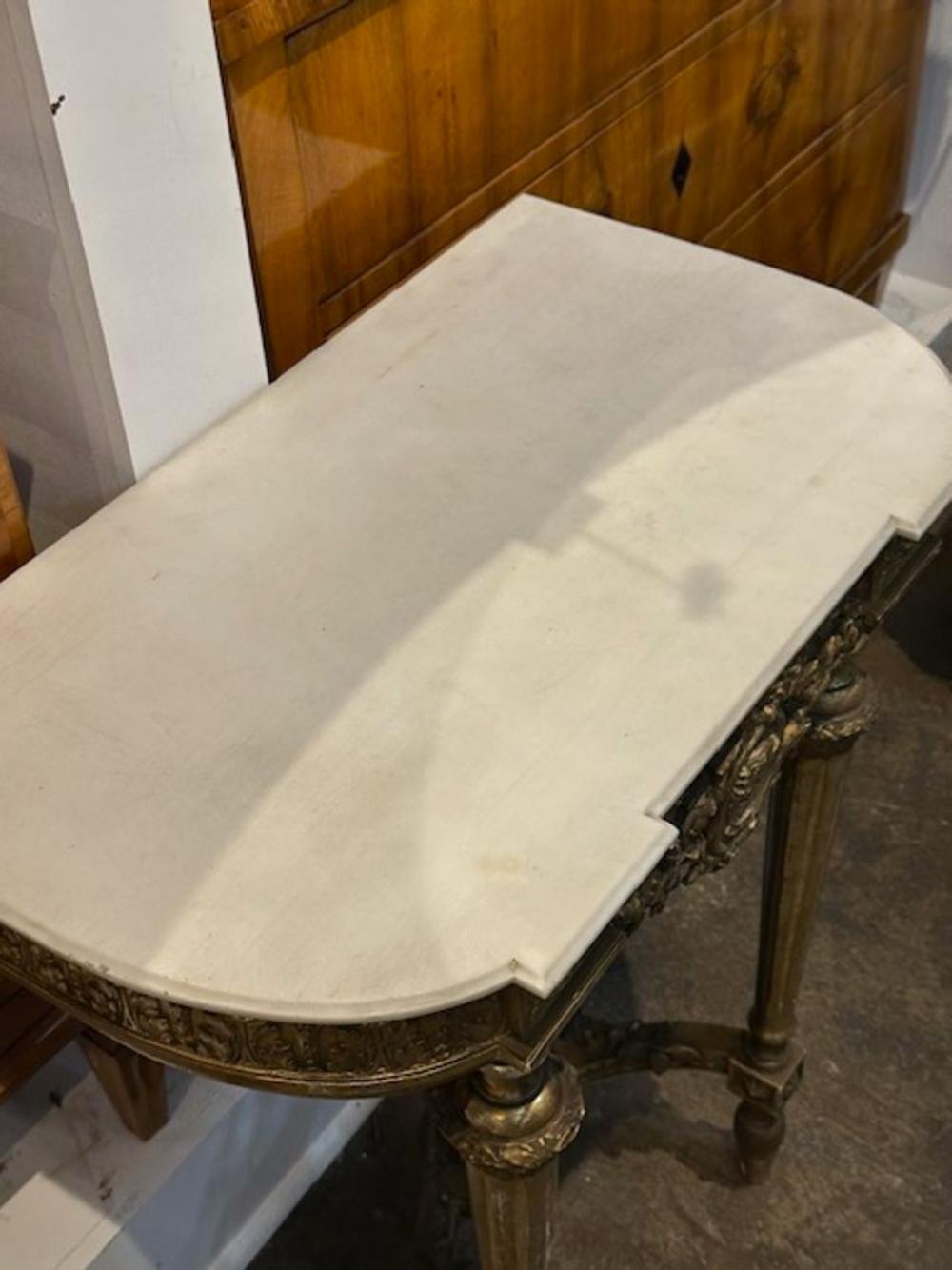 19th Century Carved and Giltwood Neo-Classical Console For Sale 2