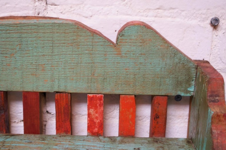 19th Century Carved and Hand Painted Americana Wooden Folk Art Shelf ...