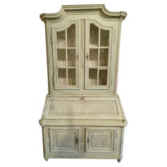 Segreteria francese in Oak intagliata e dipinta del XIX secolo