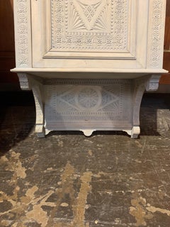 19th Century Carved and Painted Hanging Cabinet