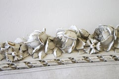 19th Century Carved and Painted Louis XVI Style King-Size Headboard