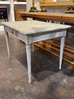 19th Century Carved and Painted Louis XVI Writing Table