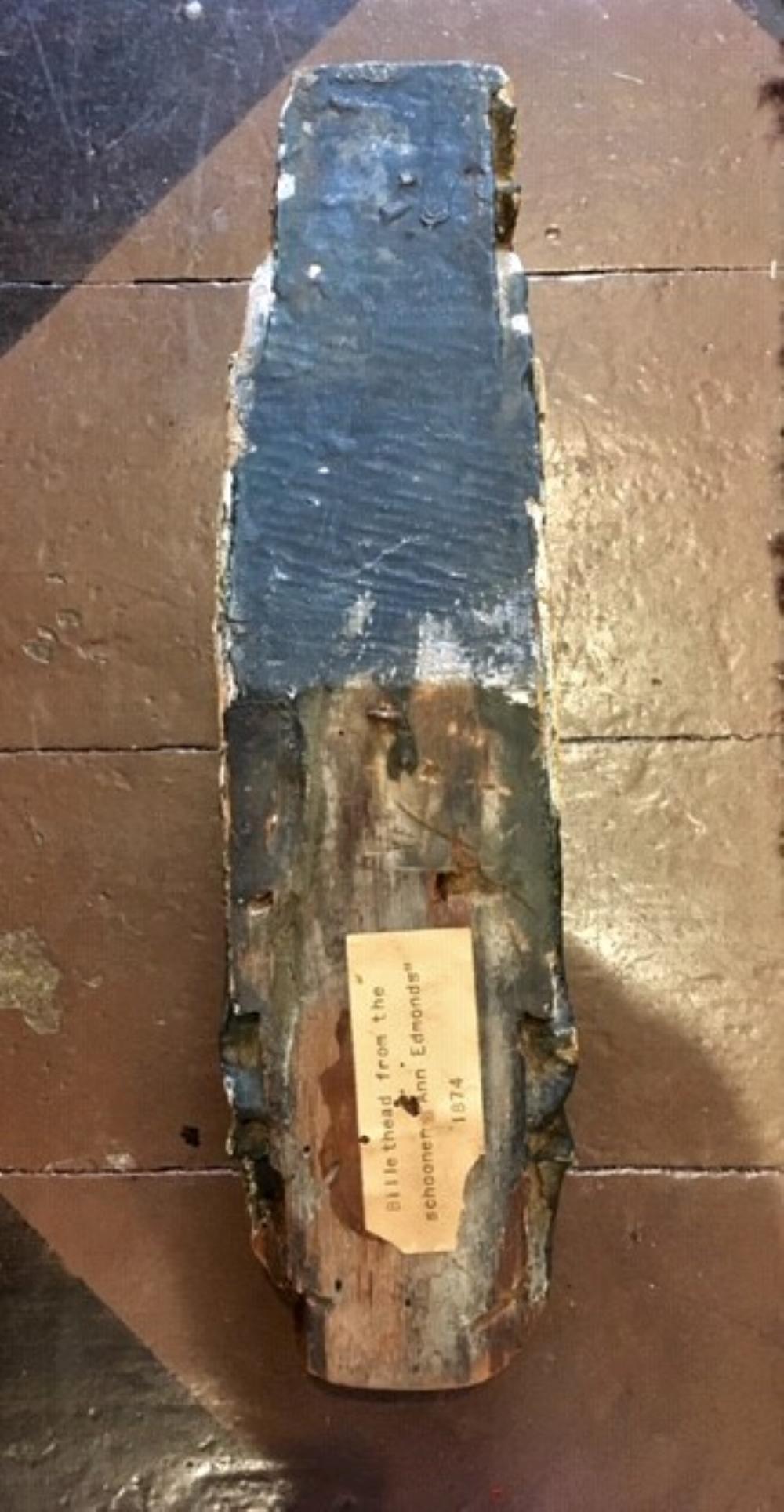 American 19th Century Carved and Painted Ship's Billet Head