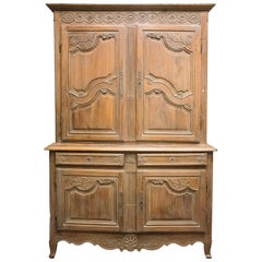 19th French Buffet Carved and Stucco Fruit Wood French Provenzal buffet