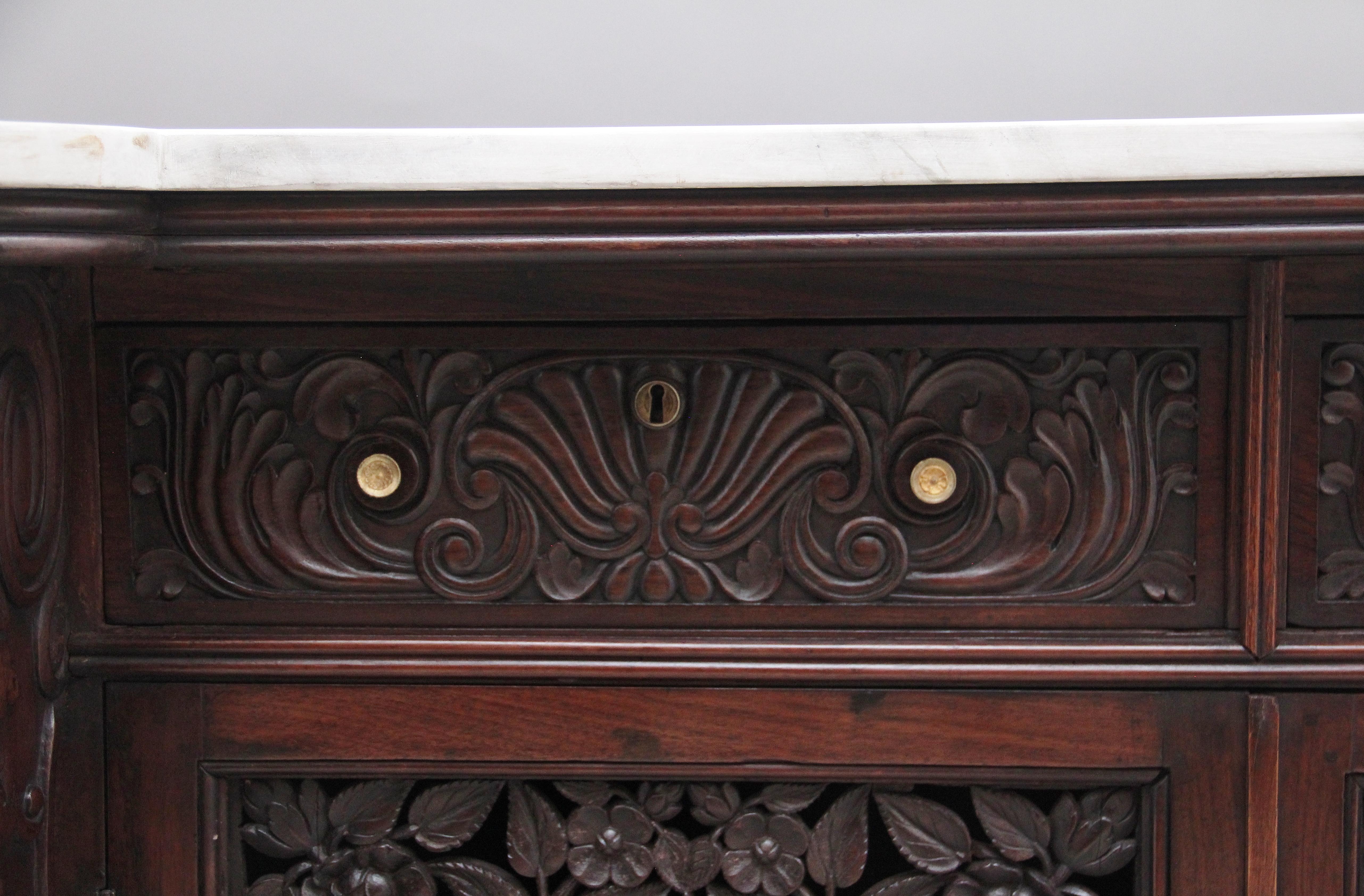 19th Century Carved Anglo Indian Cabinet For Sale 7