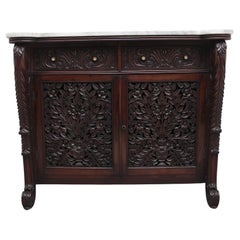 19th Century Carved Anglo Indian Cabinet