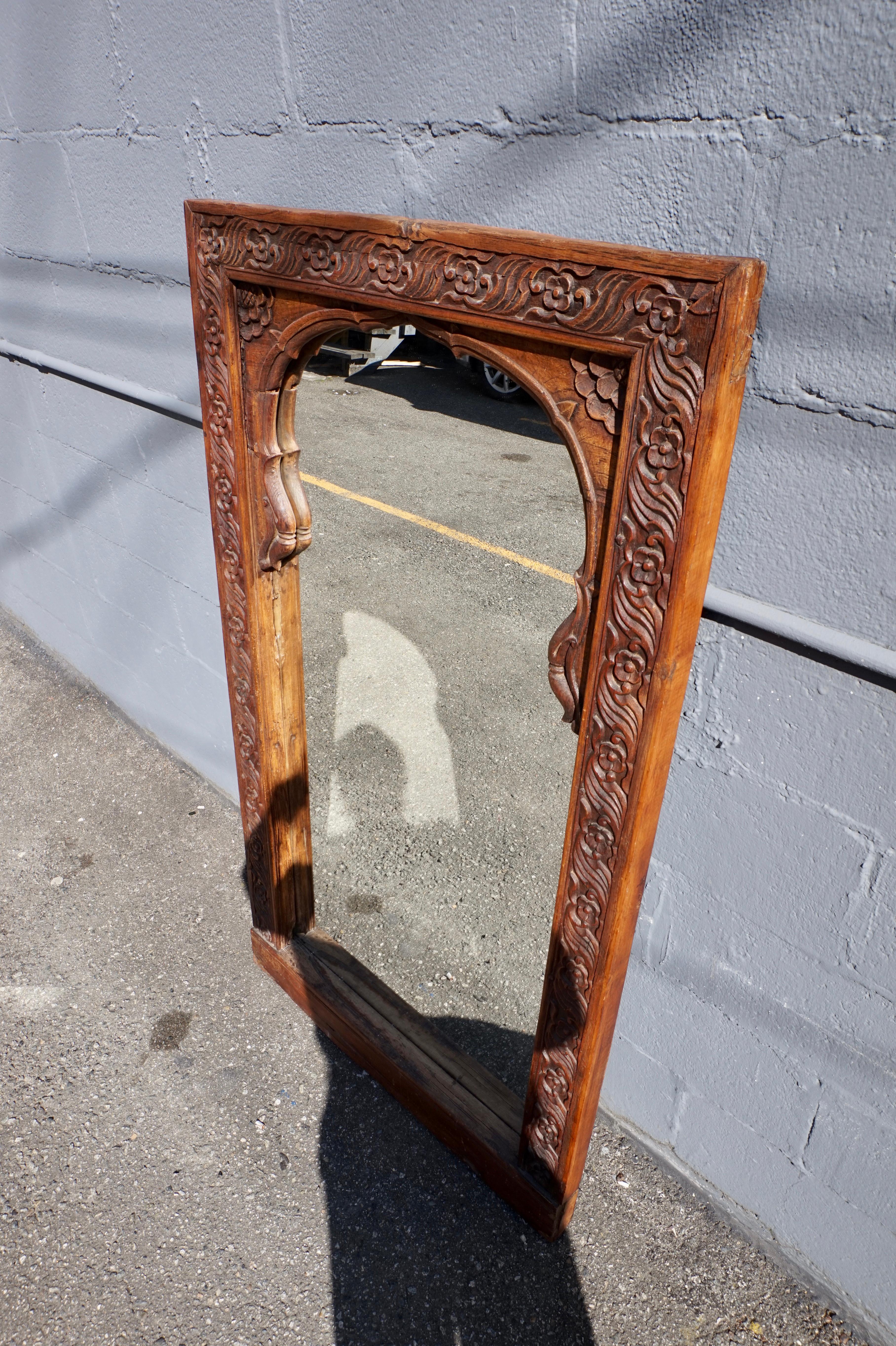antique window frame mirror