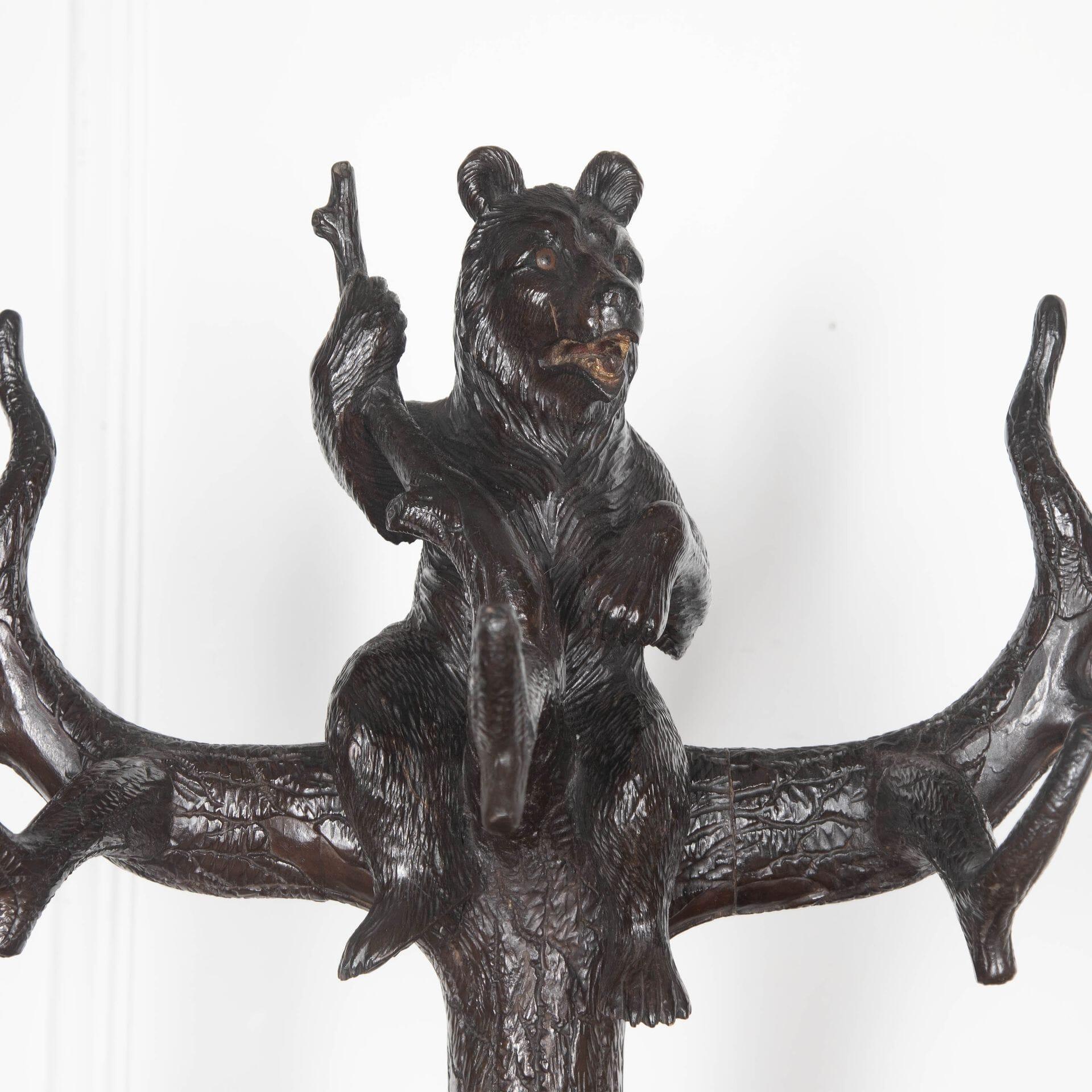 19th Century Carved Bear Hall Stand For Sale 4