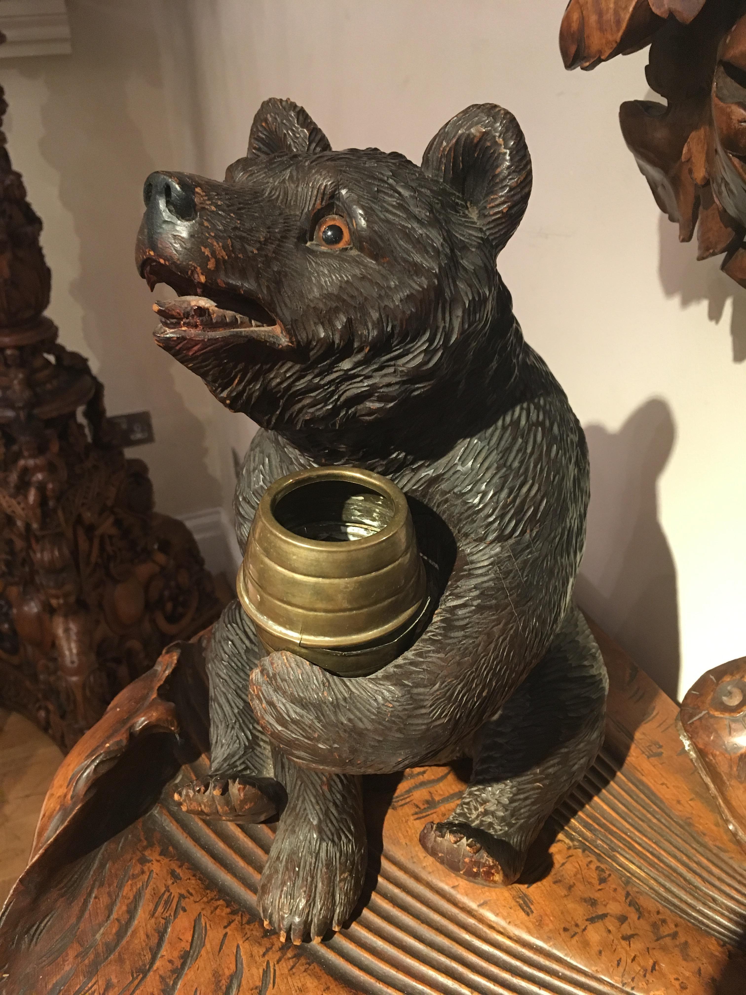 black forest carved bear