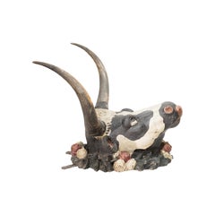 19th Century Carved Bull Sign