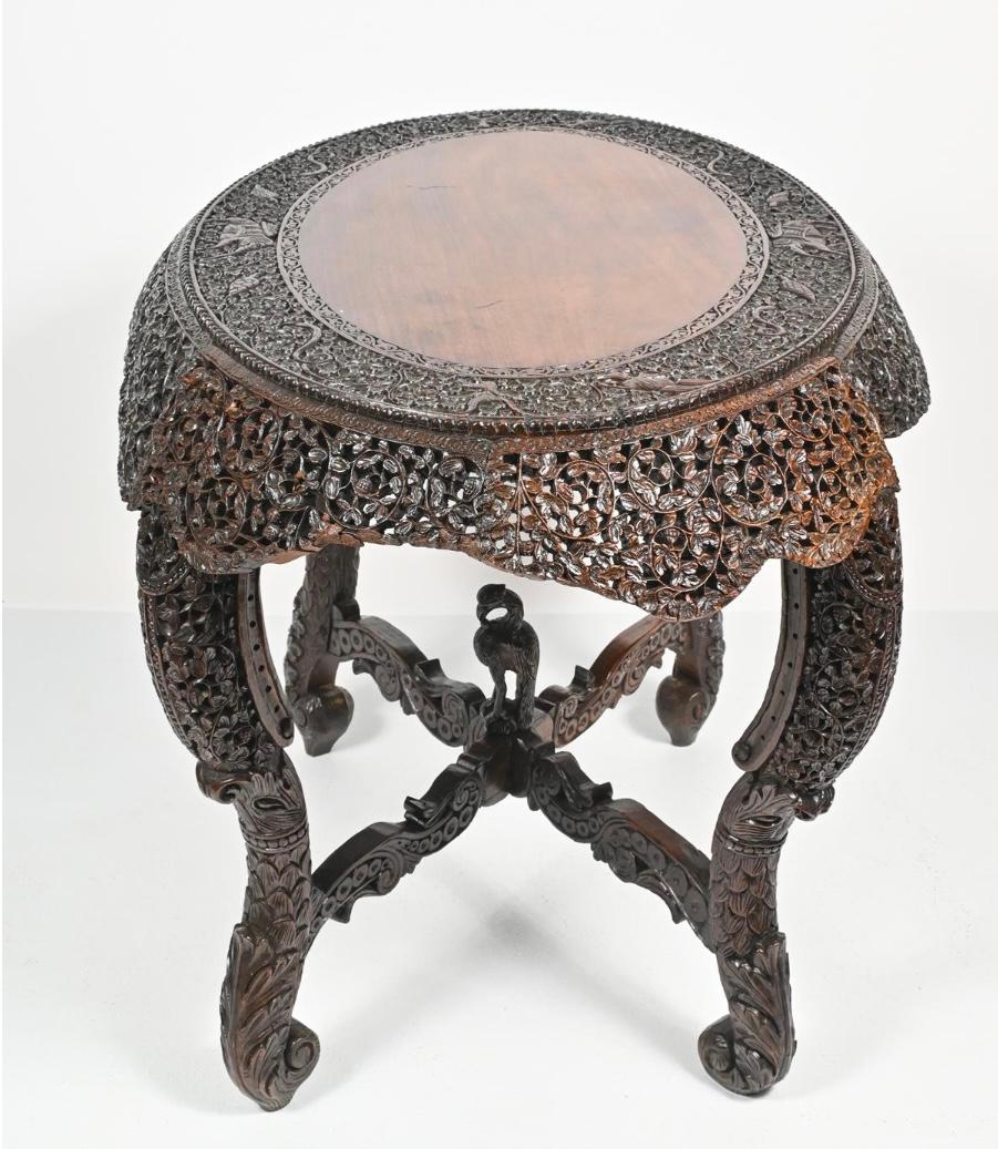 19th Century Carved Burmese Table 2