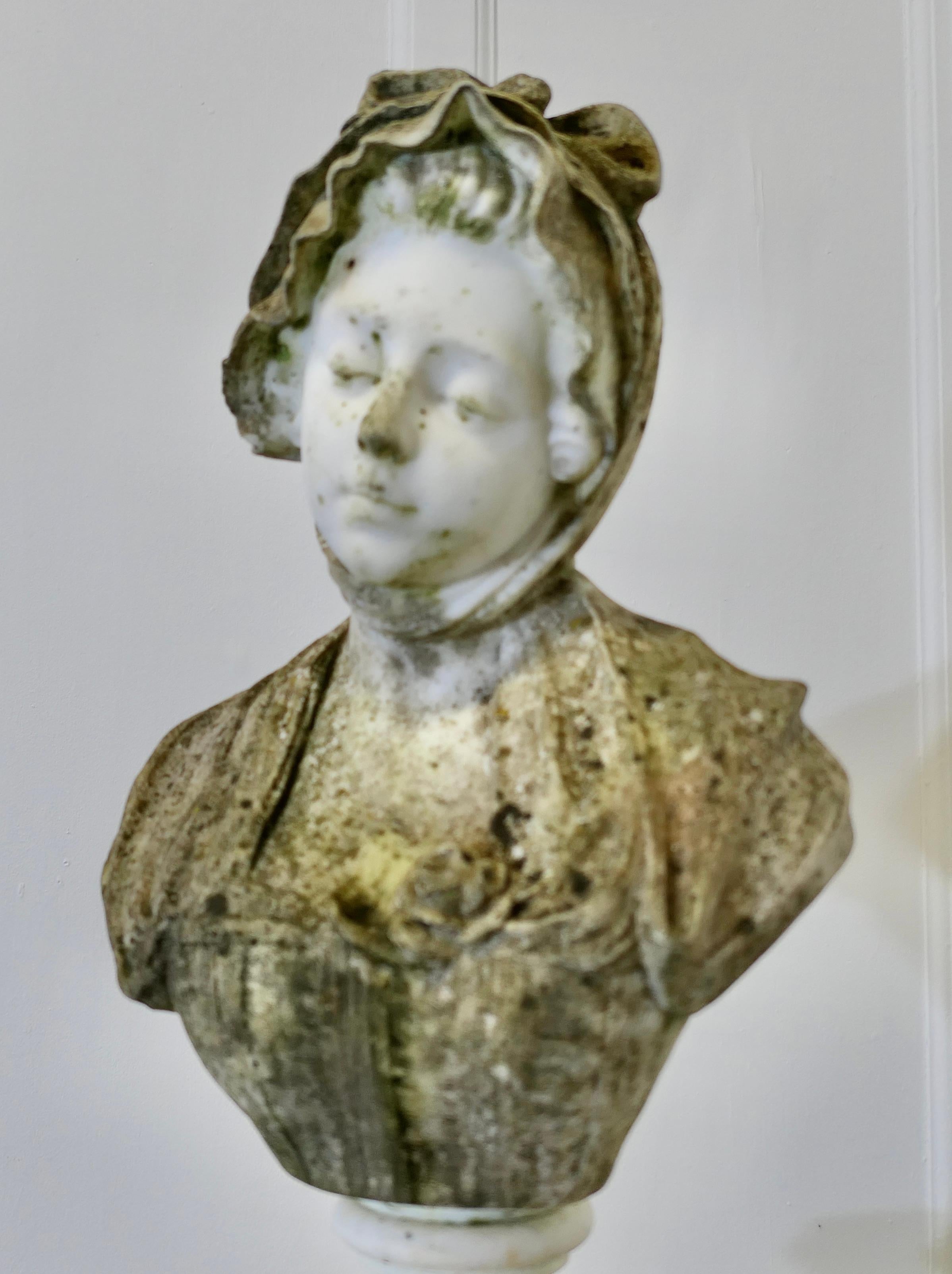 Busto in marmo di Carrara intagliato del XIX secolo da Jean-Baptiste Greuze in vendita 2
