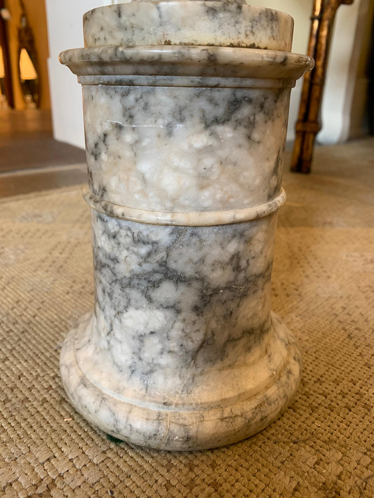 19th Century Carved Carrara Marble Urn 6