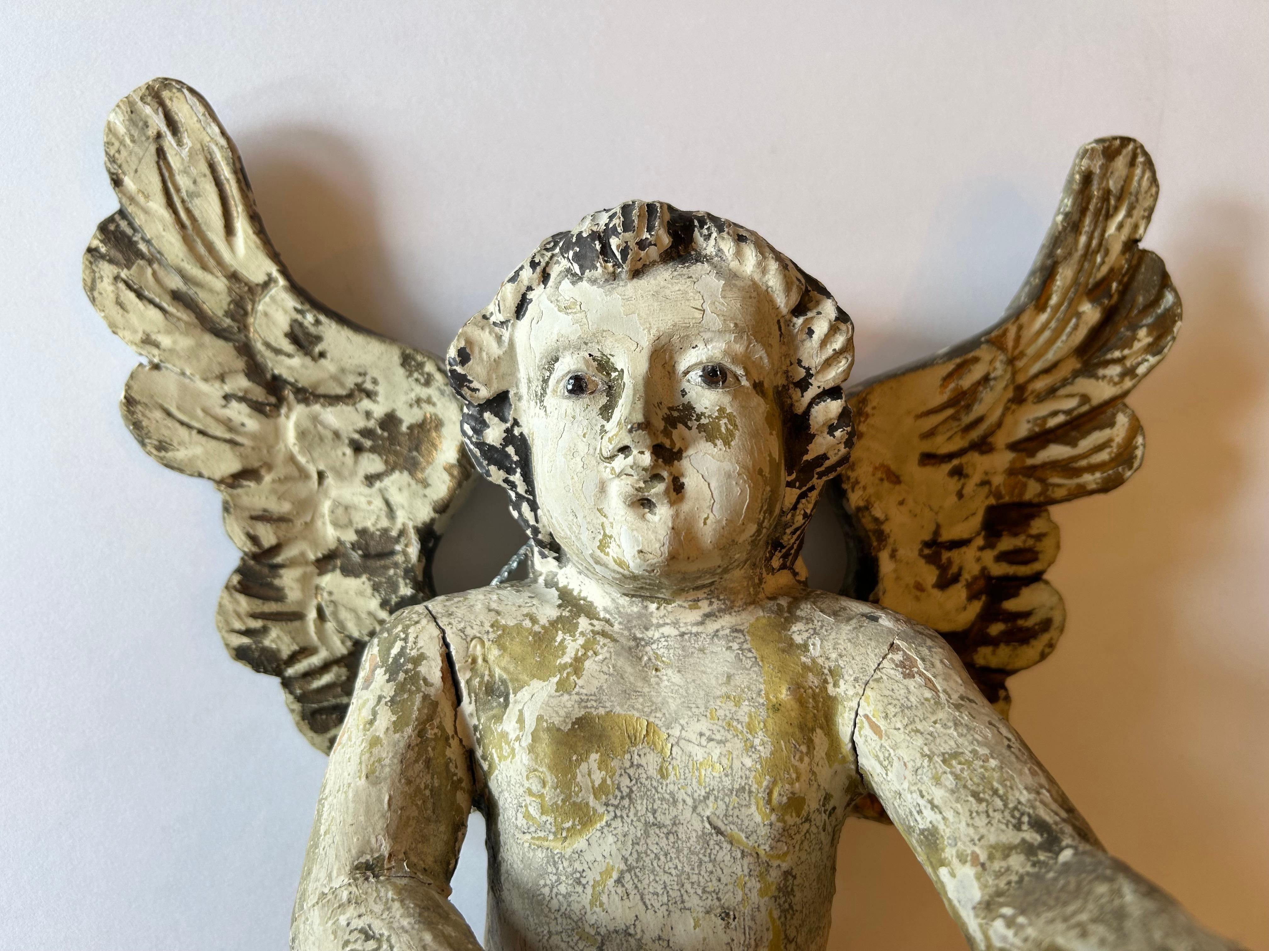 Spanish Colonial 19th Century Carved Cherubim For Sale