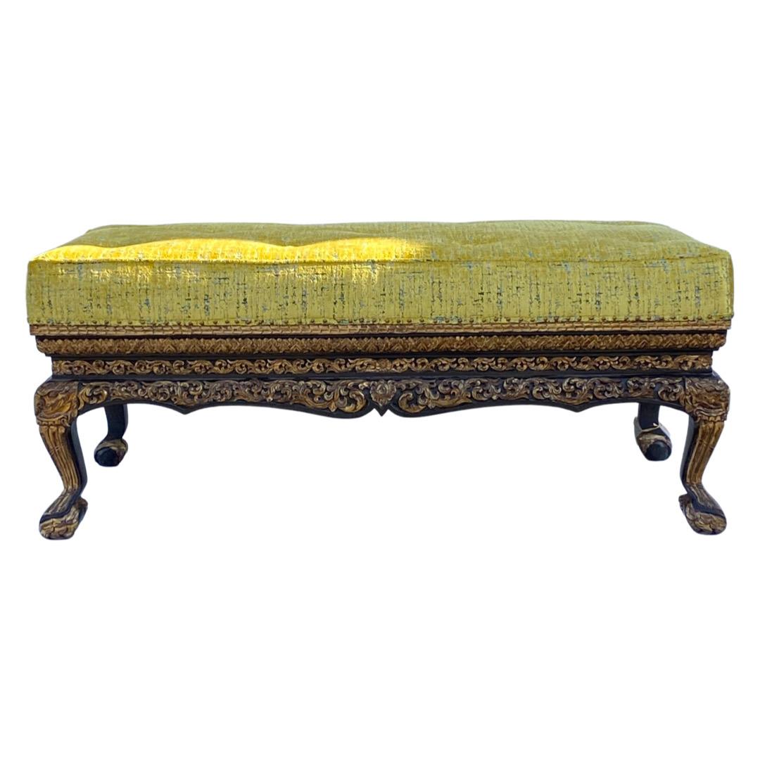 19th Century Carved Chinese Bench 1